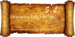 Skergula Lóránt névjegykártya