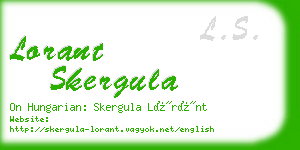 lorant skergula business card